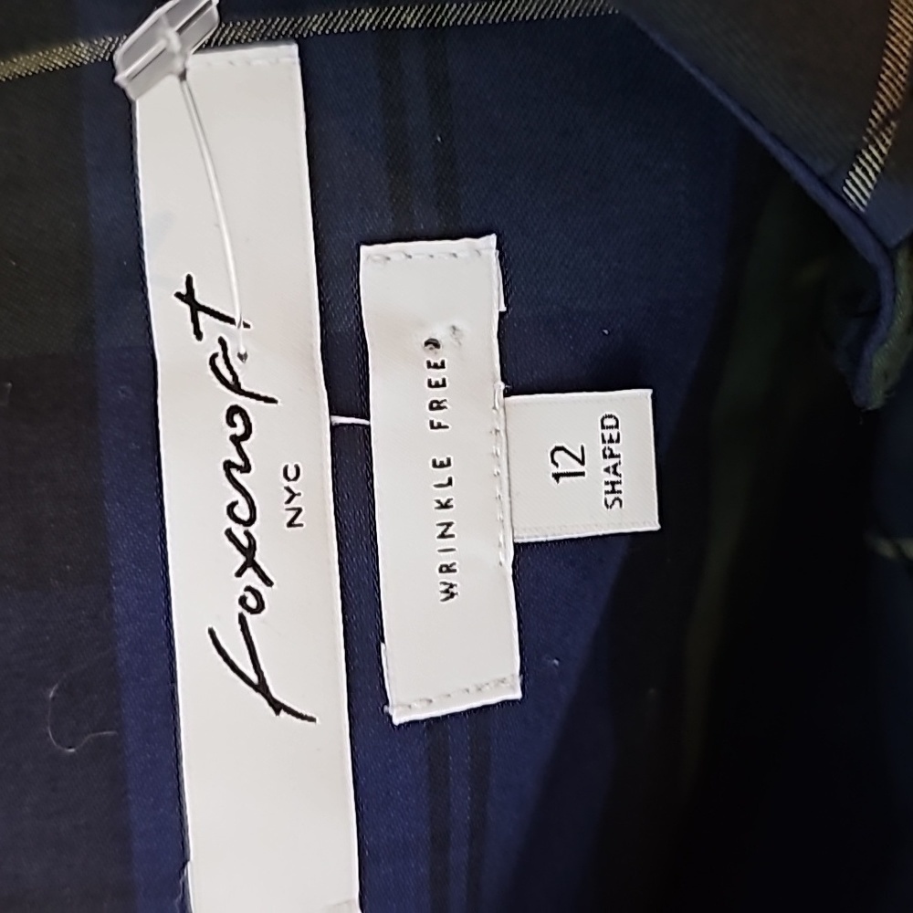Foxcroft Size 12 Wrinkle Free Button Down Shirt B… - image 5